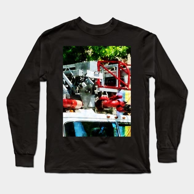 Fire Truck Ladder Long Sleeve T-Shirt by SusanSavad